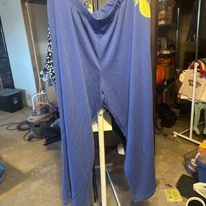Grayson Threads Blue Lounge Pants with Yellow Accent